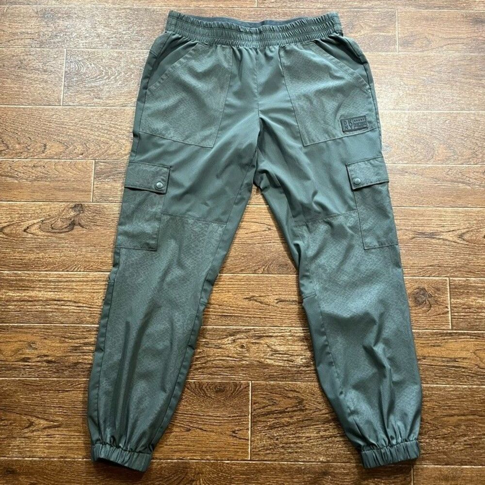 DKNY Sport Utility Joggers Womens Small Olive Performance Pull On Cargo